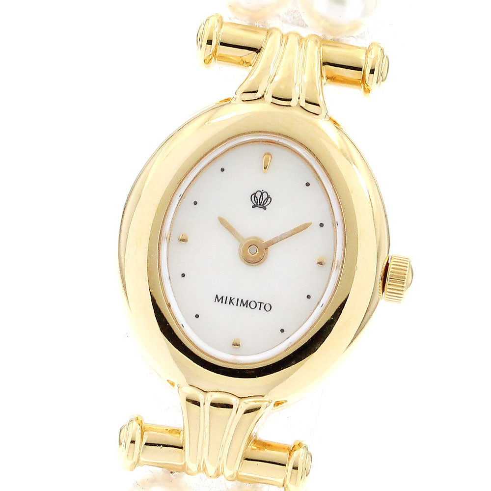 MIKIMOTO Double pearl watch NNS.8014PF White shell Dial Quartz Ladies Watch_899838
