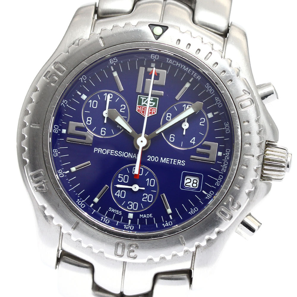 TAG HEUER Link CT1110 Chronograph blue Dial Quartz Men's Watch_899852