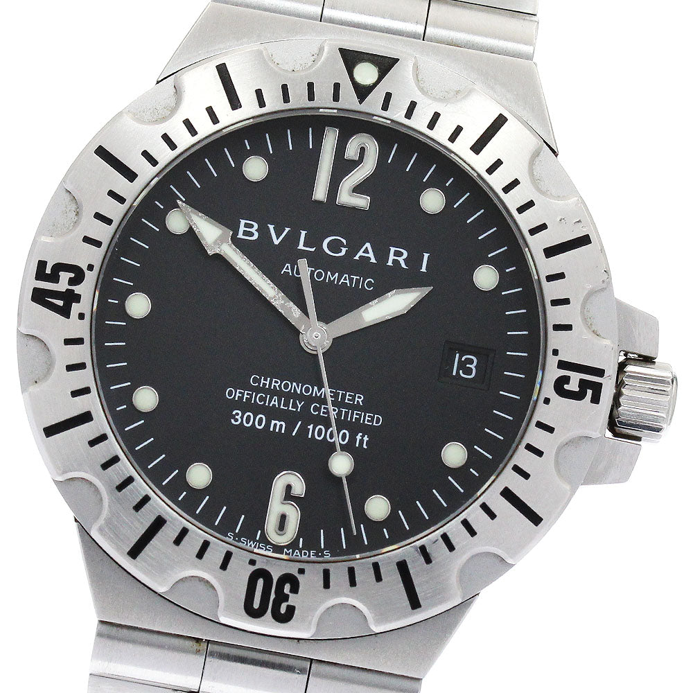 BVLGARI Diagono Scuba SD40S Date black Dial Automatic Men's Watch_899886