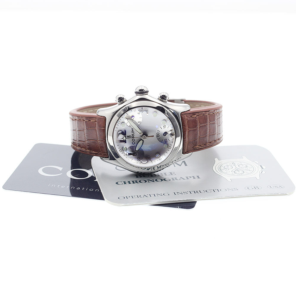 CORUM bubble 196.250.20 Date Chronograph white Dial Quartz Ladies Watch_899888