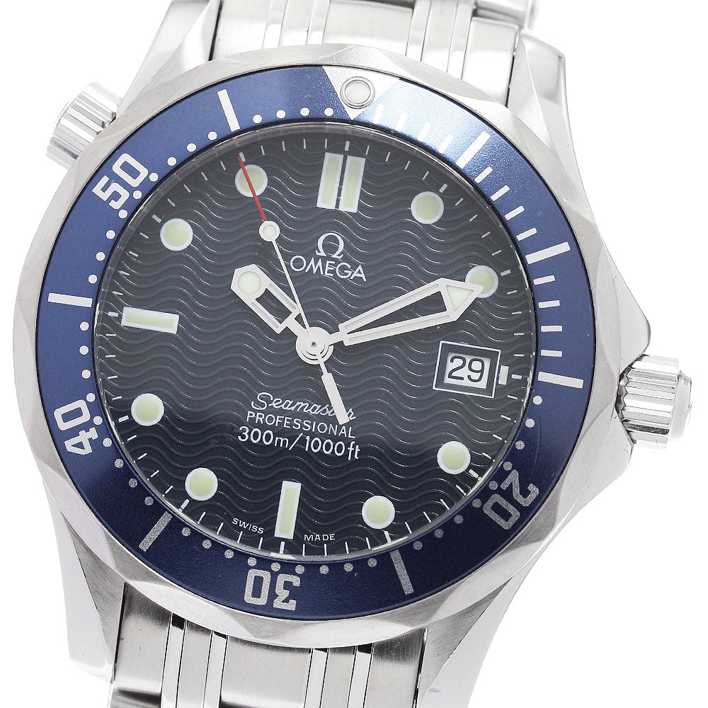 OMEGA Seamaster300 2561.80 Date Navy Dial Quartz Boy's Watch_899902