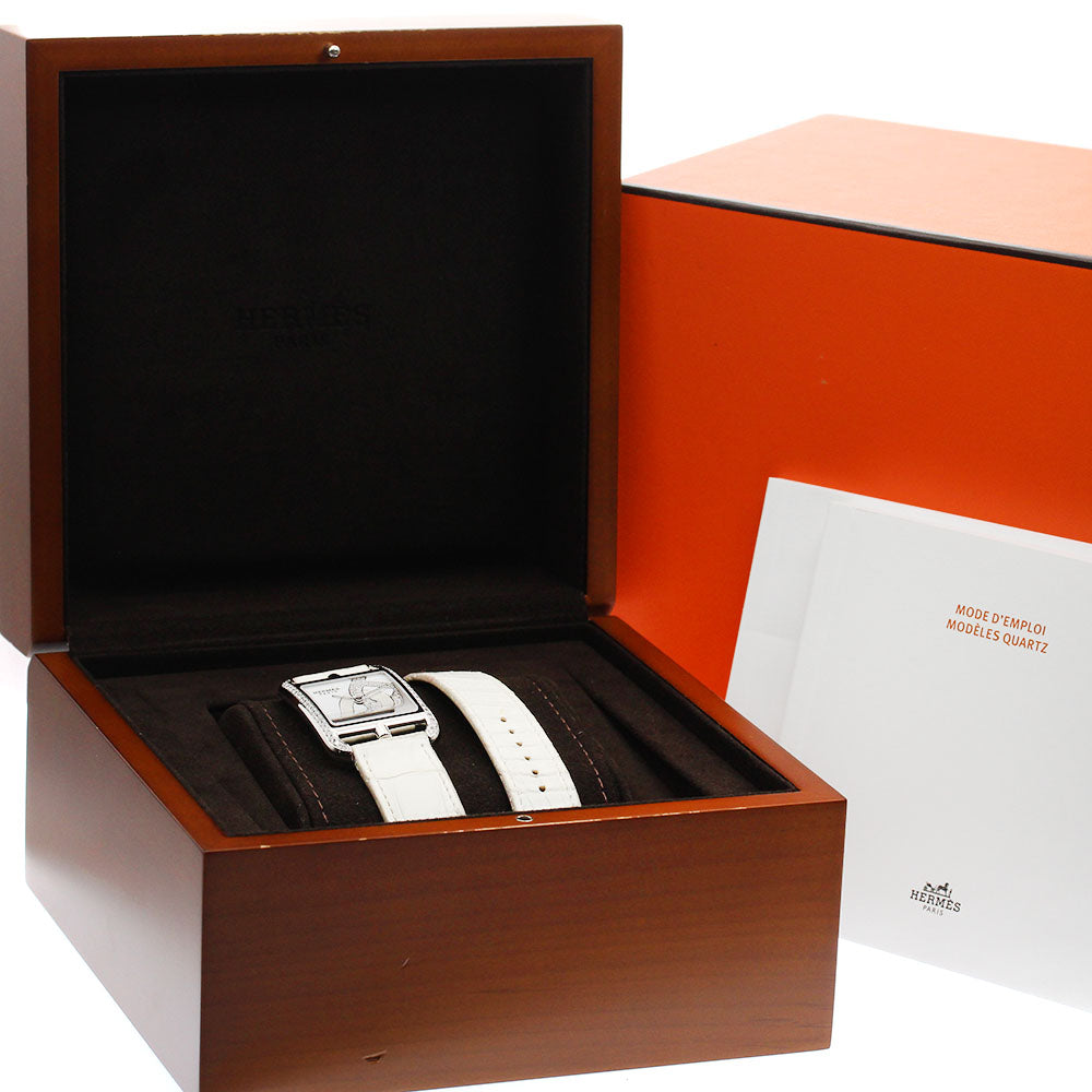 HERMES Cape Cod CC3.730 Chaine d'Ancre Joyeux Diamond Bezel White / shell Dial Quartz Ladies Watch_899907