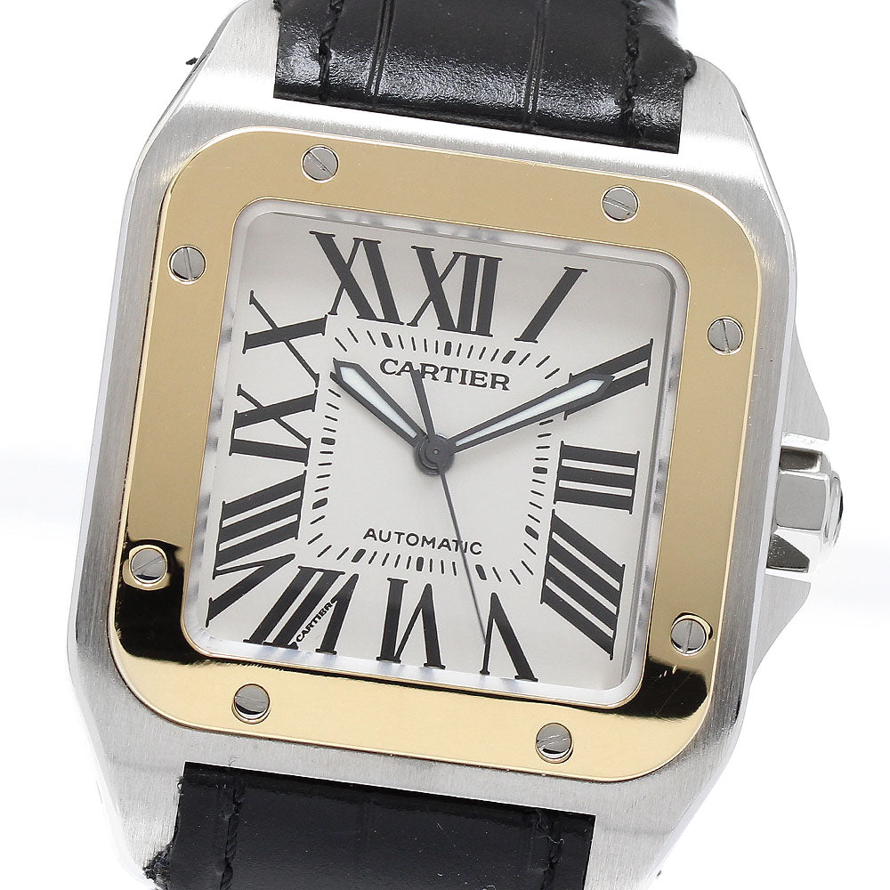 CARTIER Santos 100 LM W20077X7 Silver Dial Automatic Men's Watch_899912