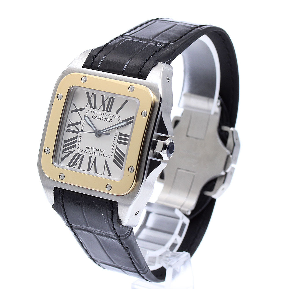 CARTIER Santos 100 LM W20077X7 Silver Dial Automatic Men's Watch_899912