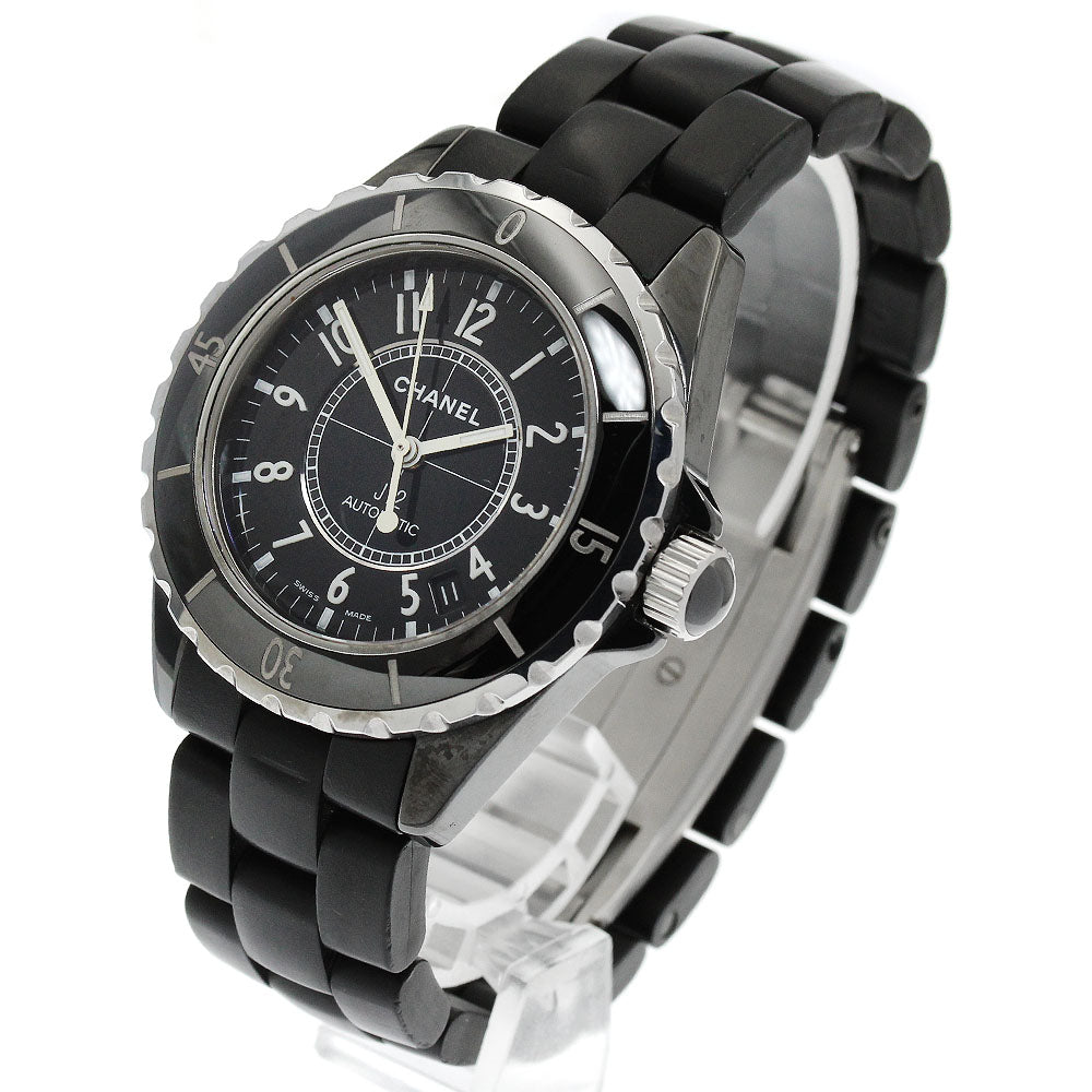 CHANEL J12 black ceramic H0684 38mm Rubber Bracelet Automatic Men's Watch_899926