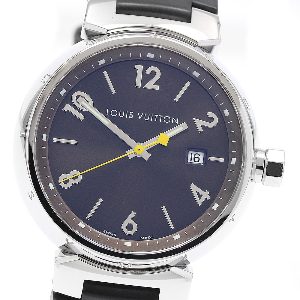 LOUIS VUITTON Tambour Q1111 Date Brown Dial Quartz Men's Watch_899943