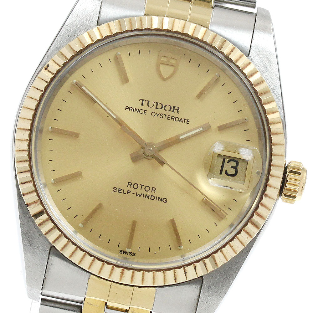 TUDOR Prince Oyster Date 74033 YG bezel gold Dial Automatic Men's Watch_899948
