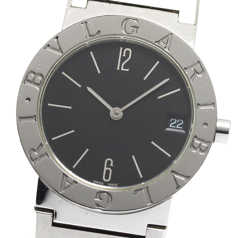 BVLGARI BVLGARIBVLGARI BB30SS Date Black Dial Quartz Boy's Watch_899991