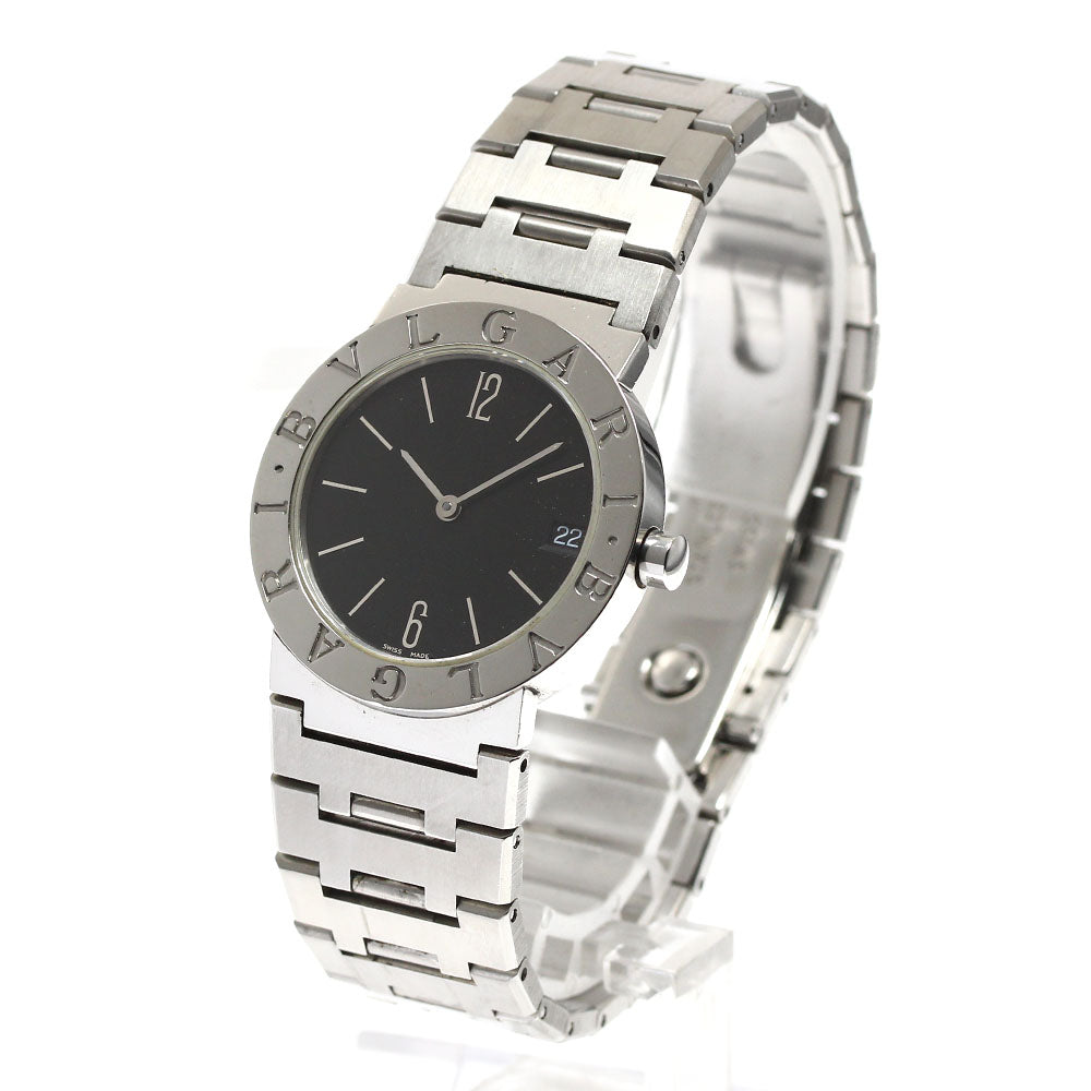 BVLGARI BVLGARIBVLGARI BB30SS Date Black Dial Quartz Boy's Watch_899991