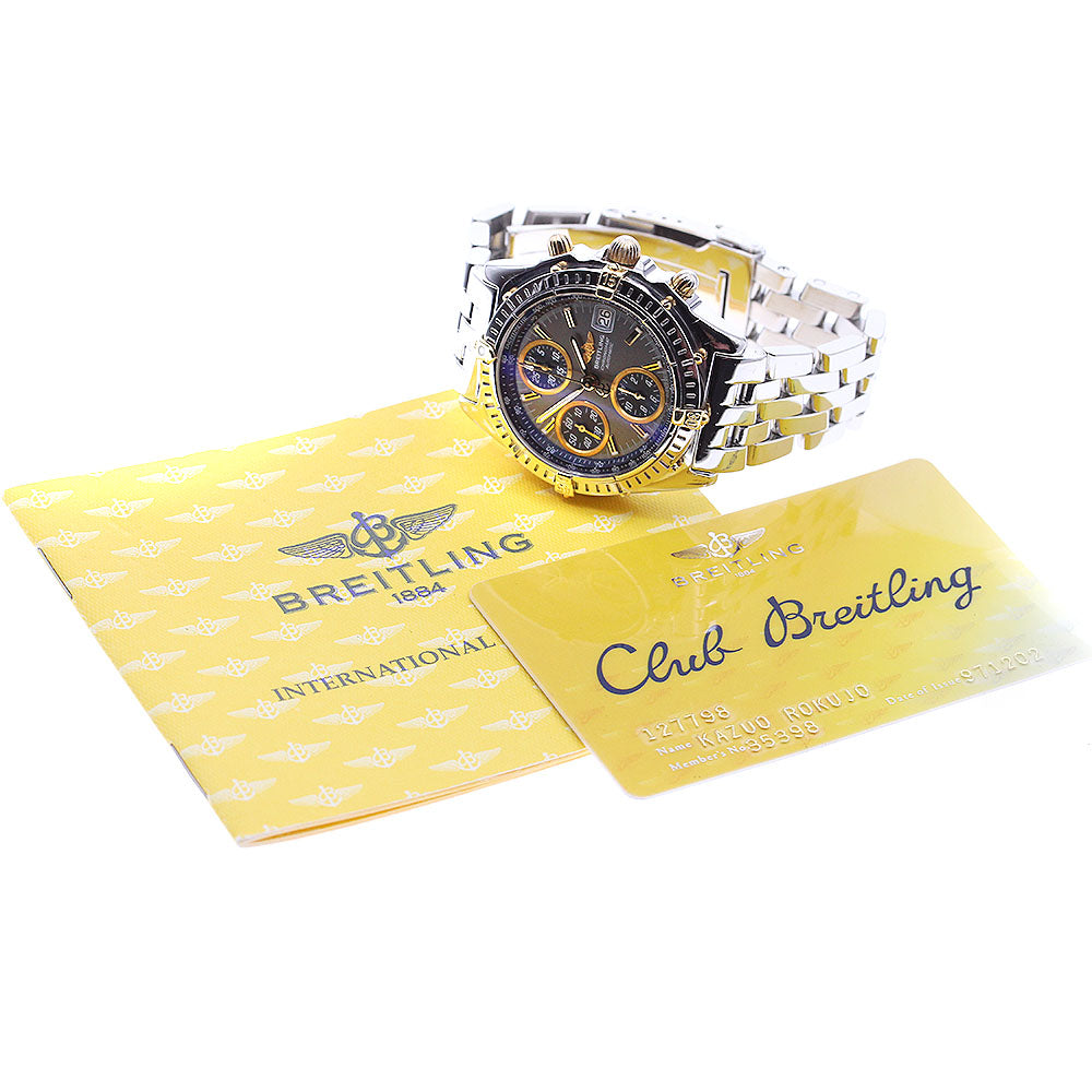 BREITLING Chronomat Bikoro B13050 Gray Blue Dial Automatic Men's Watch_899996