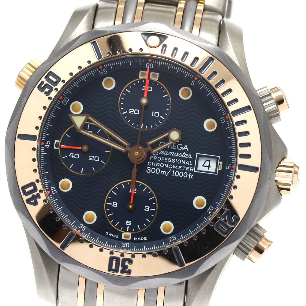 OMEGA Seamaster300 2296.80 Chronograph Navy Dial Automatic Men's Watch_900005