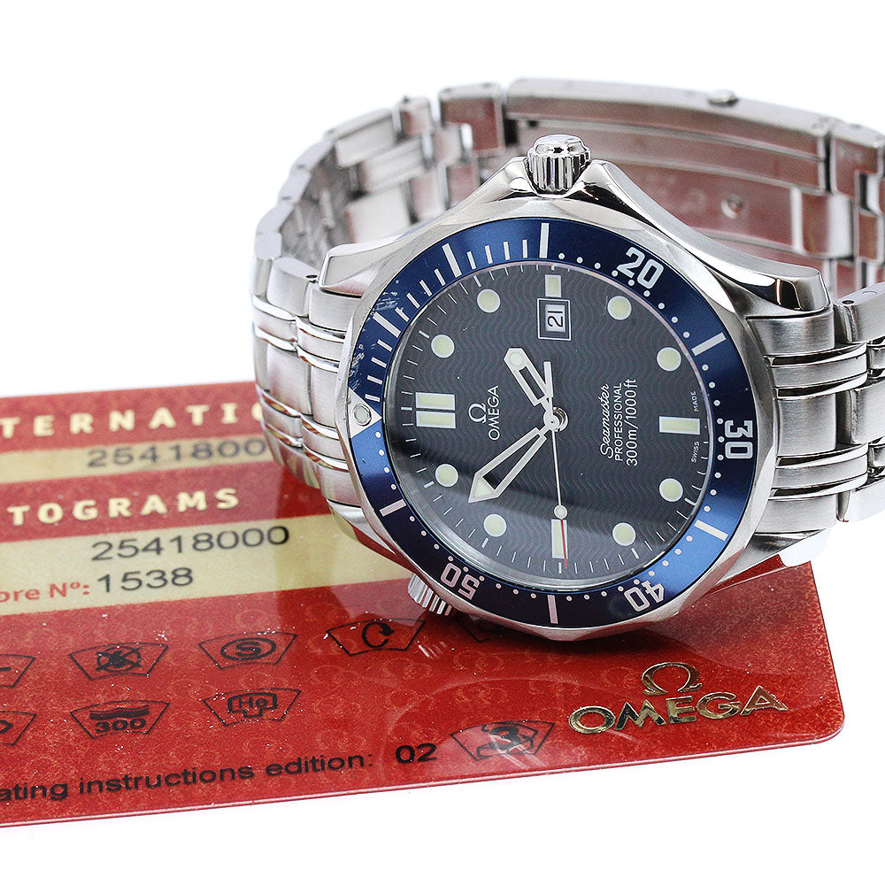 OMEGA Seamaster300 2541.80 Date Navy Dial Quartz Men's Watch_900007