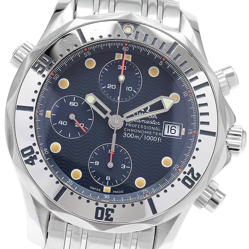OMEGA Seamaster300 2598.80 Date Chronograph Navy Dial Automatic Men's_900010