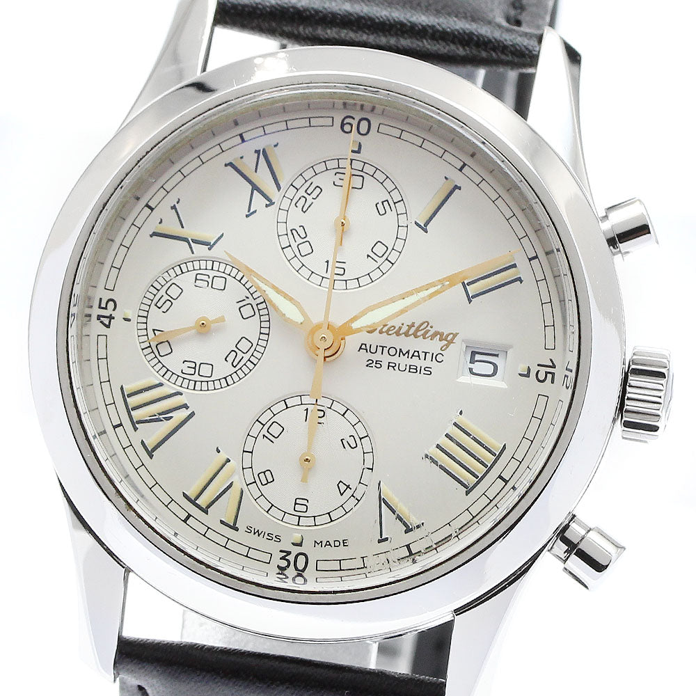 BREITLING Premier A13024.1 Chronograph Silver Dial Automatic Men's Watch_900034