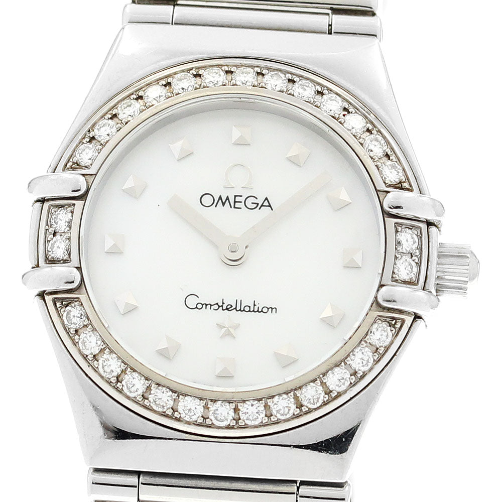 OMEGA Constellation 1465.71 Diamond bezel White shell dial White shell Dial Quartz Ladies Watch_900037