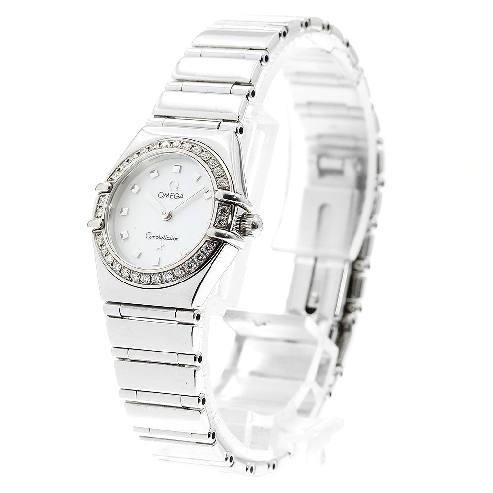 OMEGA Constellation 1465.71 Diamond bezel White shell dial White shell Dial Quartz Ladies Watch_900037