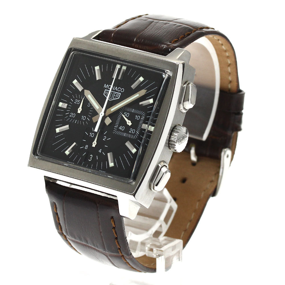 TAG HEUER Monaco CS2111 Chronograph black Dial Automatic Men's Watch_900045