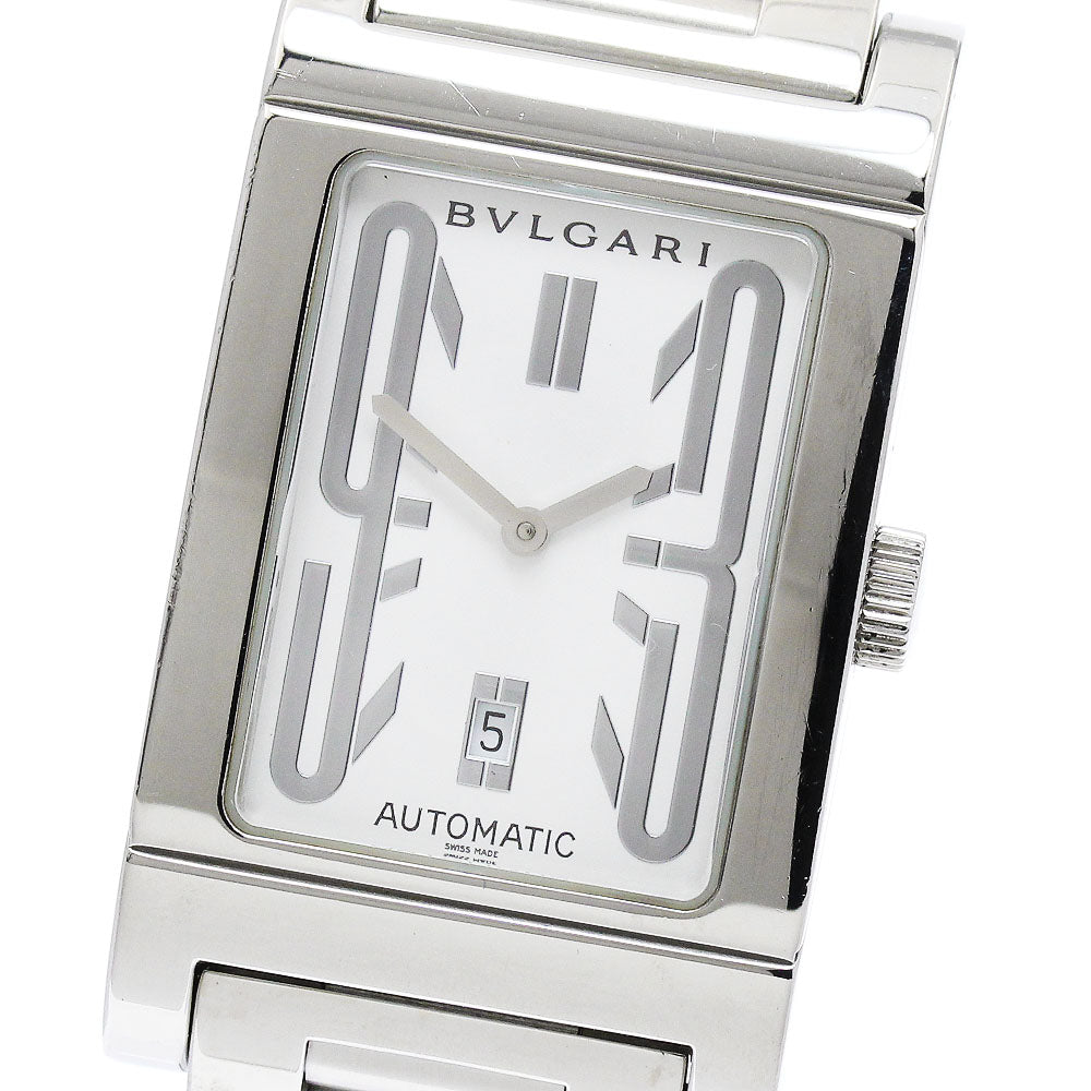 BVLGARI Rettangolo RT45S Date white Dial Automatic Men's Watch_900047