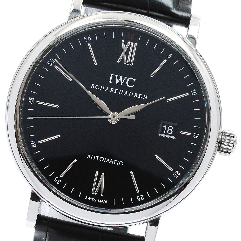 IWC SCHAFFHAUSEN Portofino IW356502 Date black Dial Automatic Men's Watch_900073