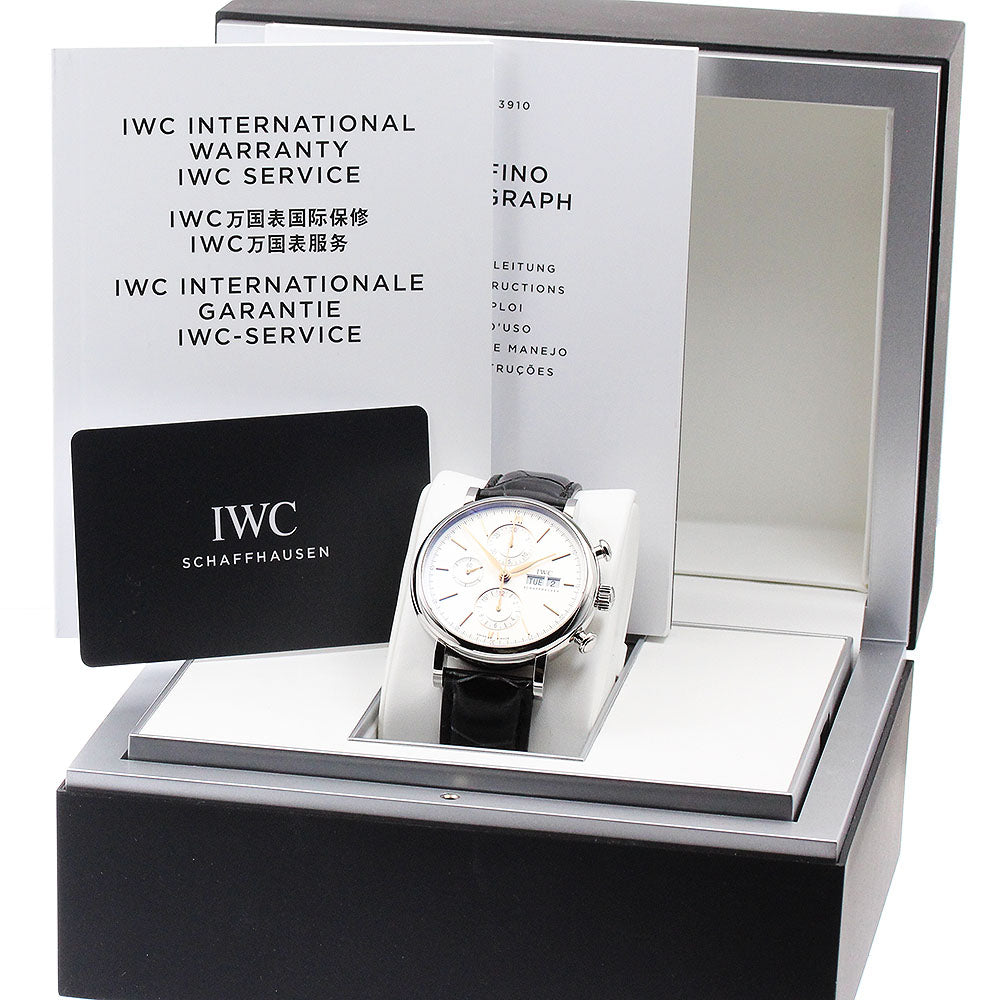 IWC SCHAFFHAUSEN Portofino IW391031 Day-Date Chronograph Silver Dial Automatic Men's Watch_900092