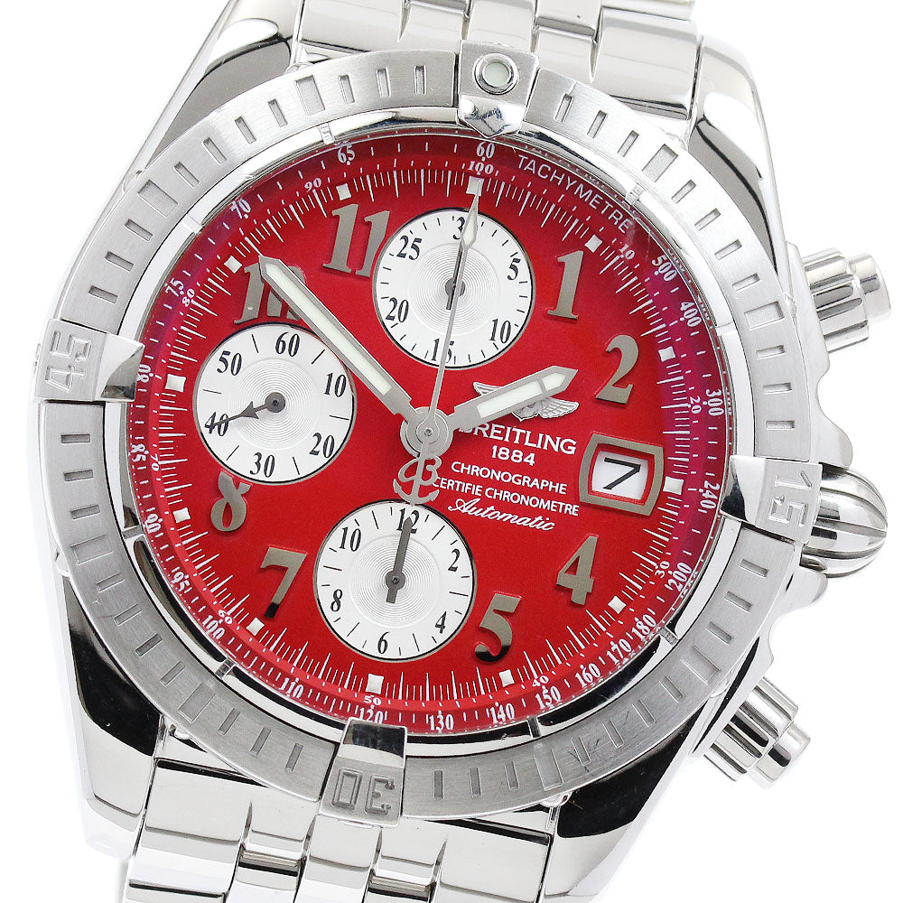 BREITLING Chronomat Evolution A13356 Date Red Dial Automatic Men's Watch_900110