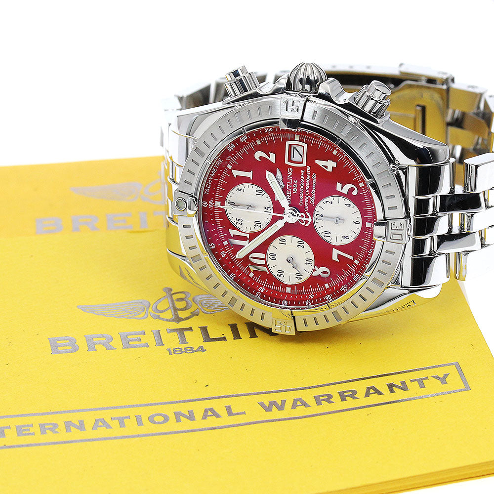 BREITLING Chronomat Evolution A13356 Date Red Dial Automatic Men's Watch_900110