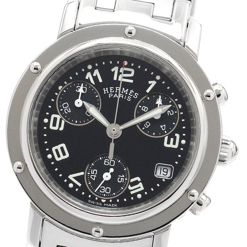 HERMES Clipper chrono CL1.310 Chronograph Black Dial Quartz Ladies Watch_900120