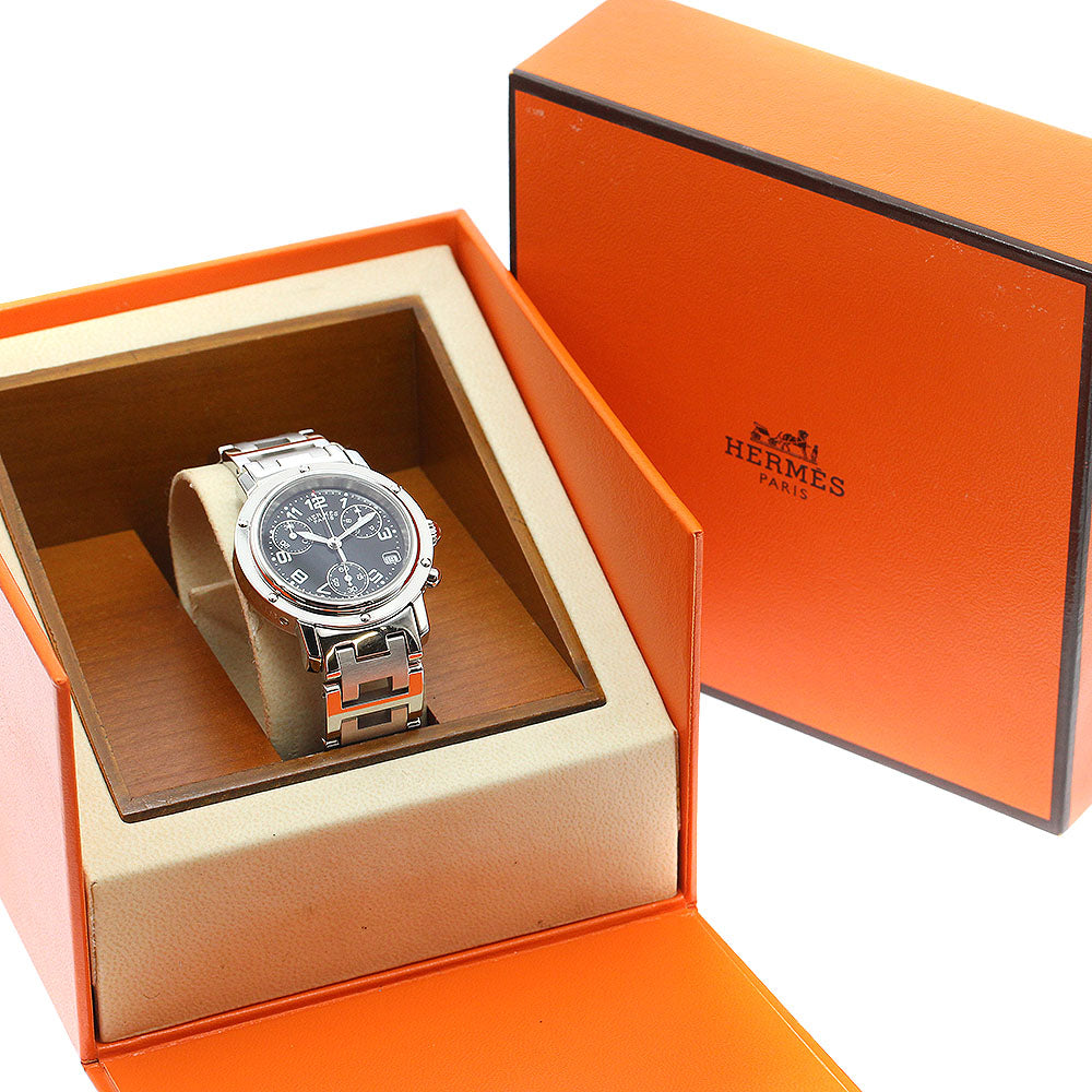 HERMES Clipper chrono CL1.310 Chronograph Black Dial Quartz Ladies Watch_900120