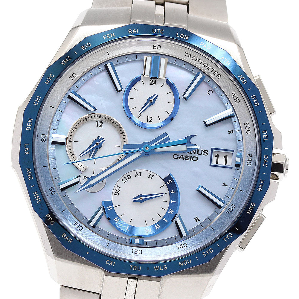 CASIO Oceanus Manta OCW-S5000APA-2AJF Japan Indigo Limited to 1000 bottles worldwide Blue shell Dial Solar Powered Radio Men's Watch_900122