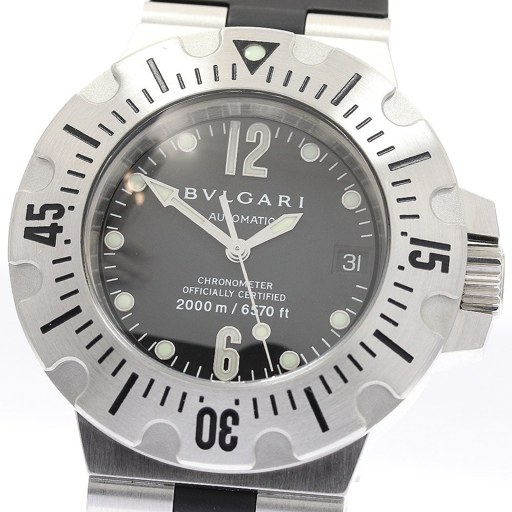 BVLGARI Diagono Scuba SD42S Date black Dial Automatic Men's Watch_900125