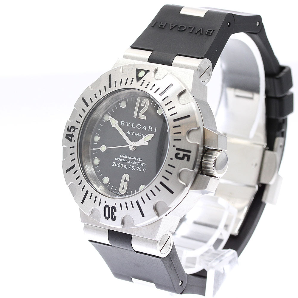 BVLGARI Diagono Scuba SD42S Date black Dial Automatic Men's Watch_900125