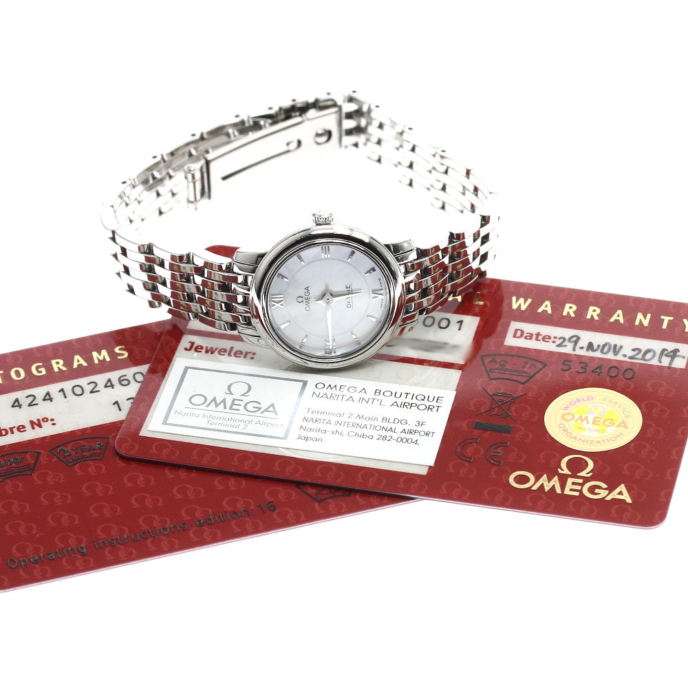 OMEGA De Ville Prestige 424.10.24.60.05.001 Shell dial White shell Dial Quartz Ladies Watch_900142