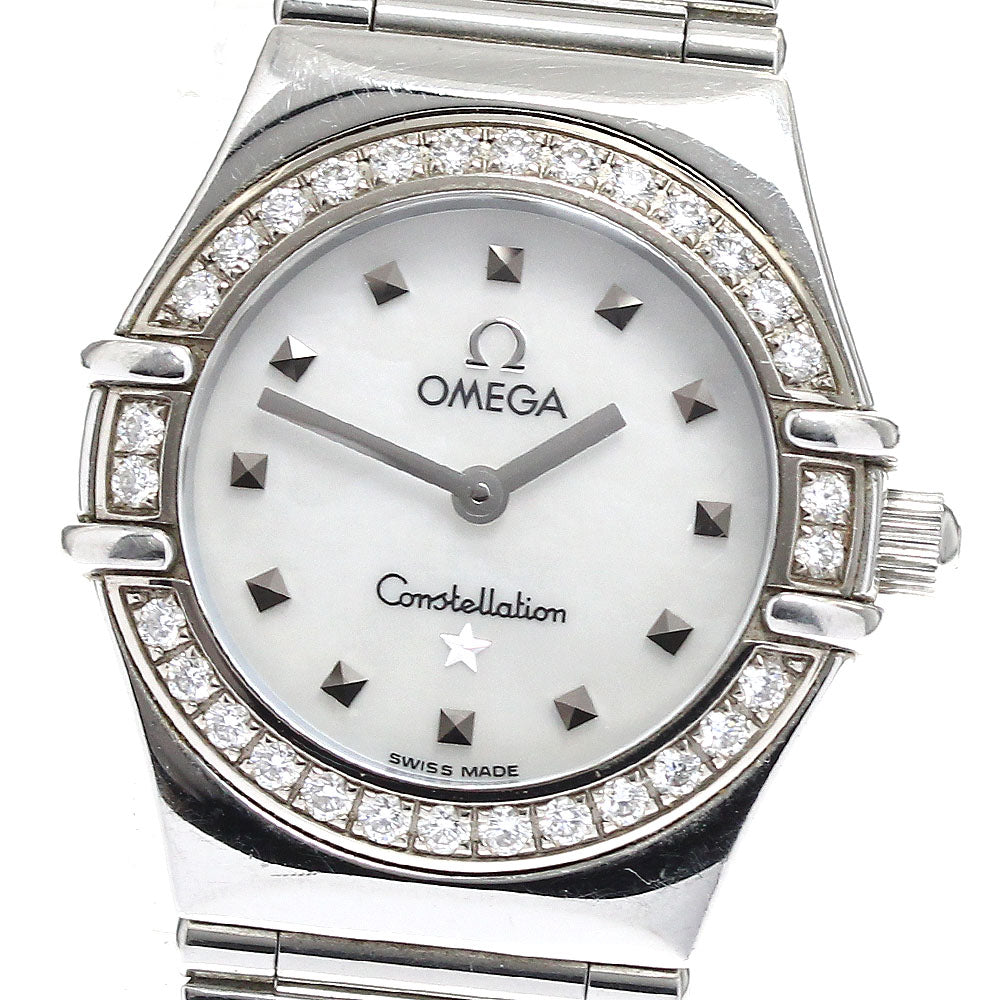 OMEGA Constellation 1465.71 Diamond bezel White shell dial White shell Dial Quartz Ladies Watch_900143