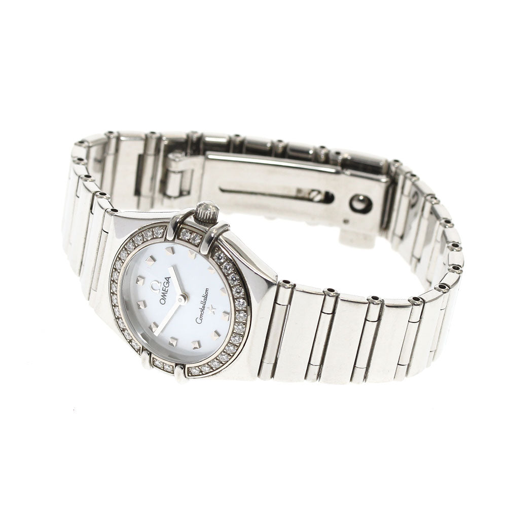 OMEGA Constellation 1465.71 Diamond bezel White shell dial White shell Dial Quartz Ladies Watch_900143