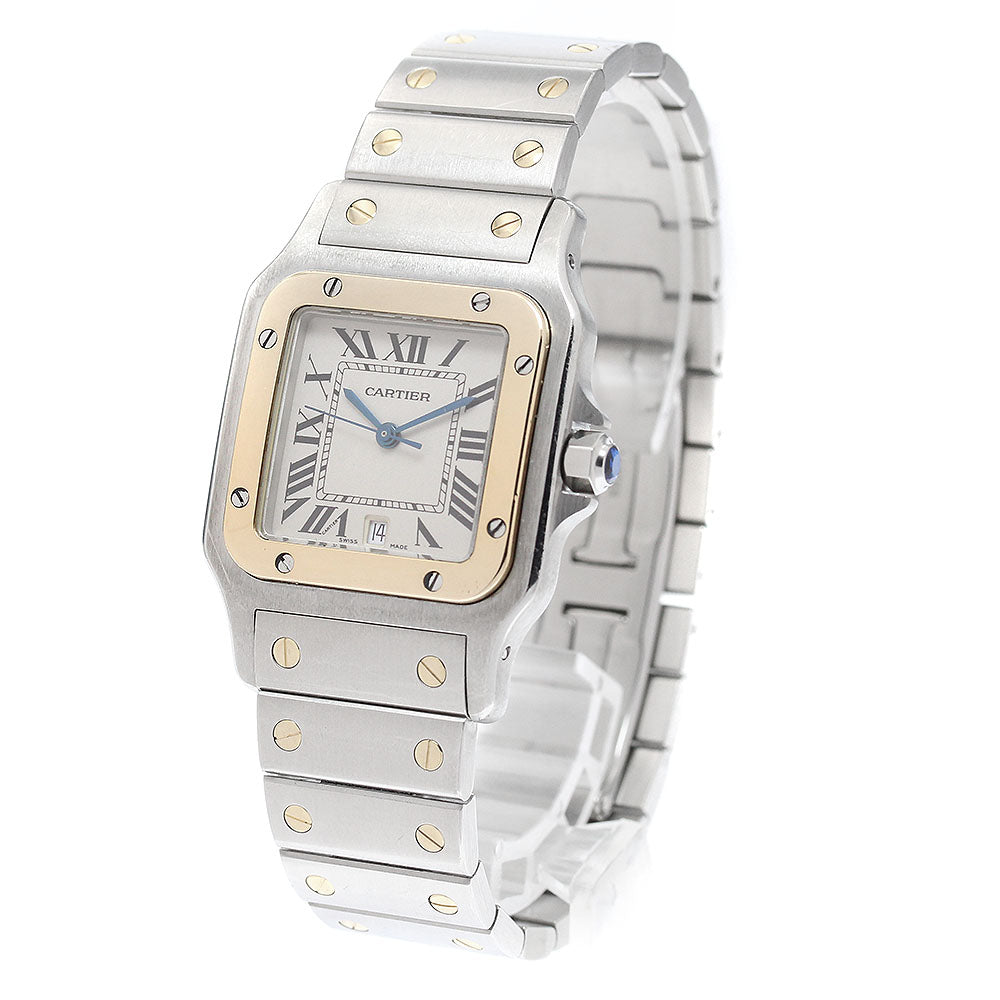 CARTIER Santos GalbeeLM W20011C4 Date 2 tone beige Dial Quartz Men's_900154