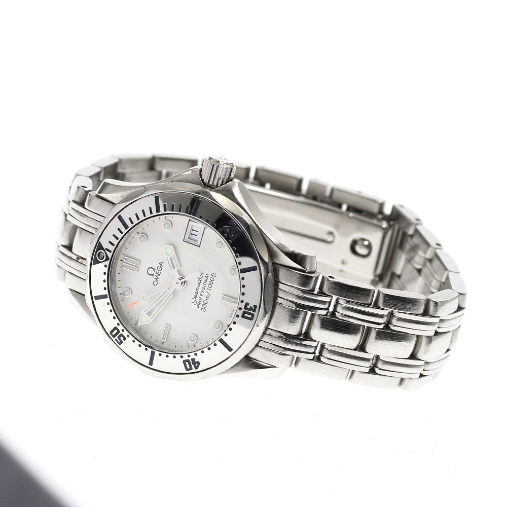 OMEGA Seamaster300 2582.20 Date white Dial Quartz Ladies Watch_900161