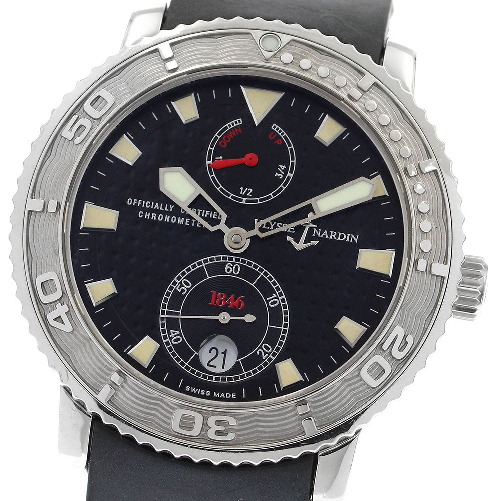 Ulysse Nardin Marine diver 263-55 Date Black Dial Automatic Men's Watch_900170
