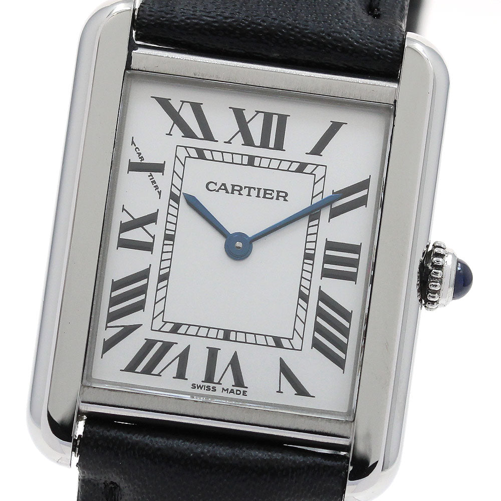 CARTIER Tank solo SM W1018255 Silver Dial Quartz Ladies Watch_900178