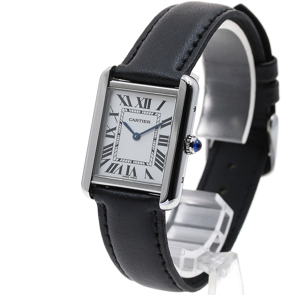 CARTIER Tank solo SM W1018255 Silver Dial Quartz Ladies Watch_900178