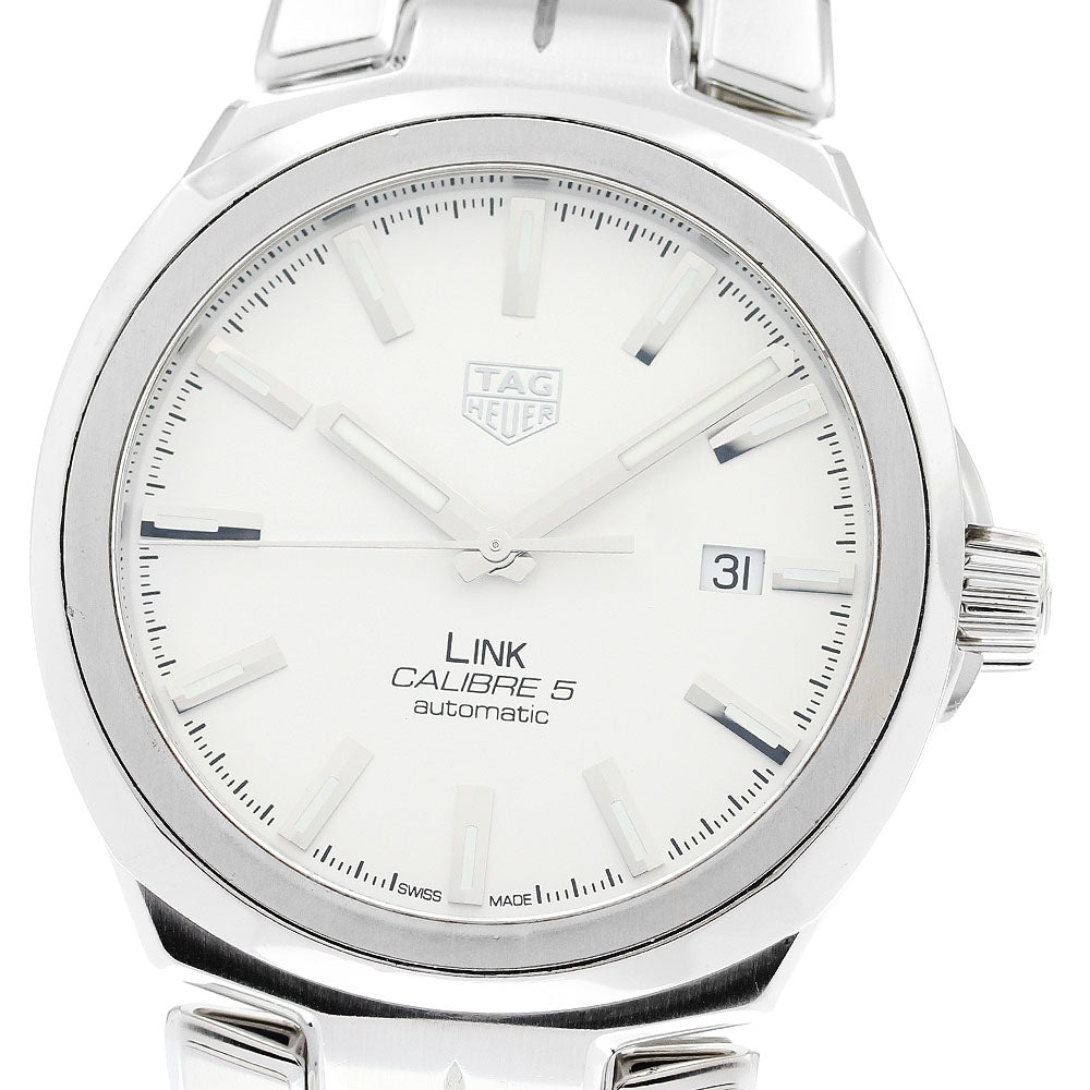 TAG HEUER Link caliber 5 WBC2111 Date Silver Dial Automatic Men's Watch_900192