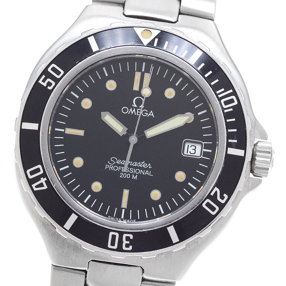 OMEGA Seamaster200 Date black Dial Quartz Men's Watch_900213