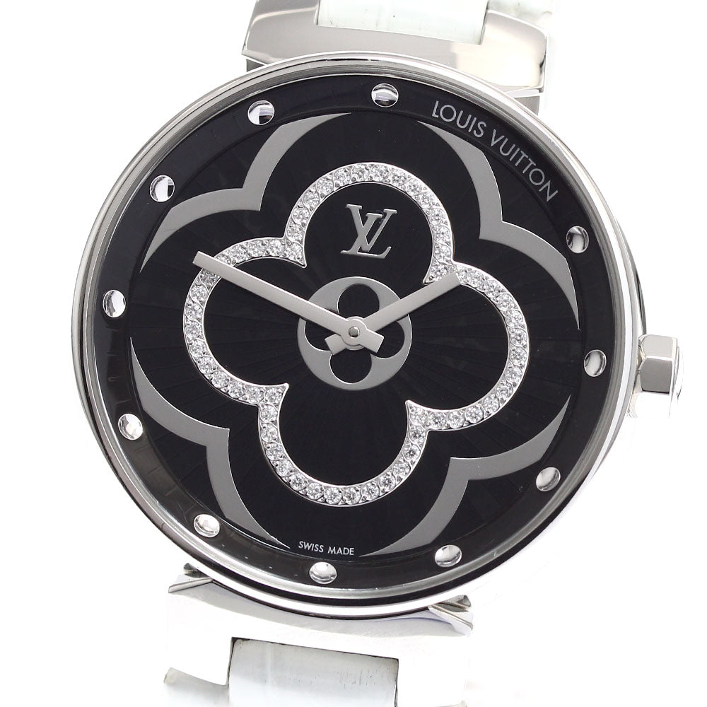 LOUIS VUITTON Tambour Moon Divine QA020 diamond black Dial Quartz Ladies Watch_900215