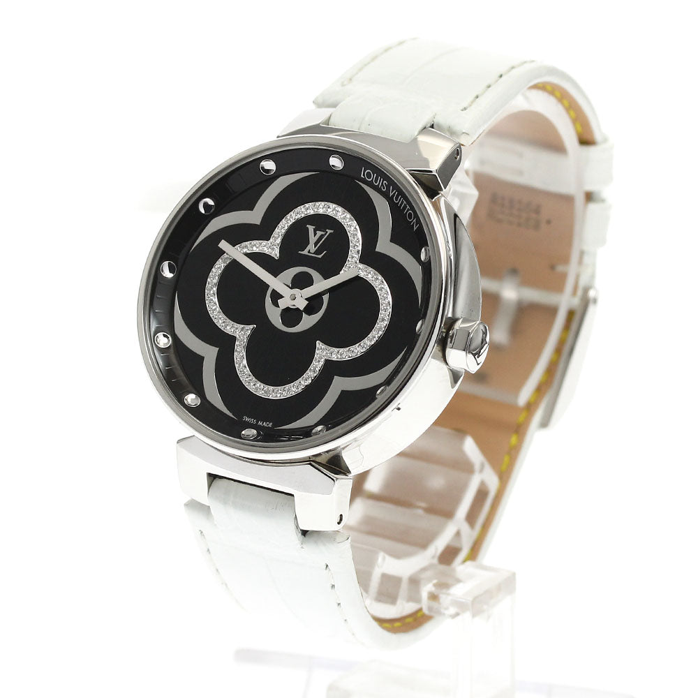 LOUIS VUITTON Tambour Moon Divine QA020 diamond black Dial Quartz Ladies Watch_900215