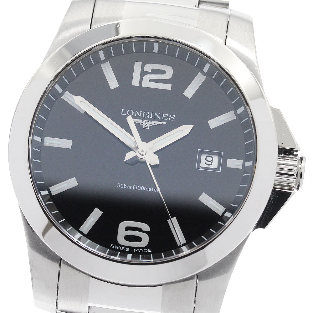 LONGINES Hydro Conquest L3.659.4 Date black Dial Quartz Men's Watch_900235