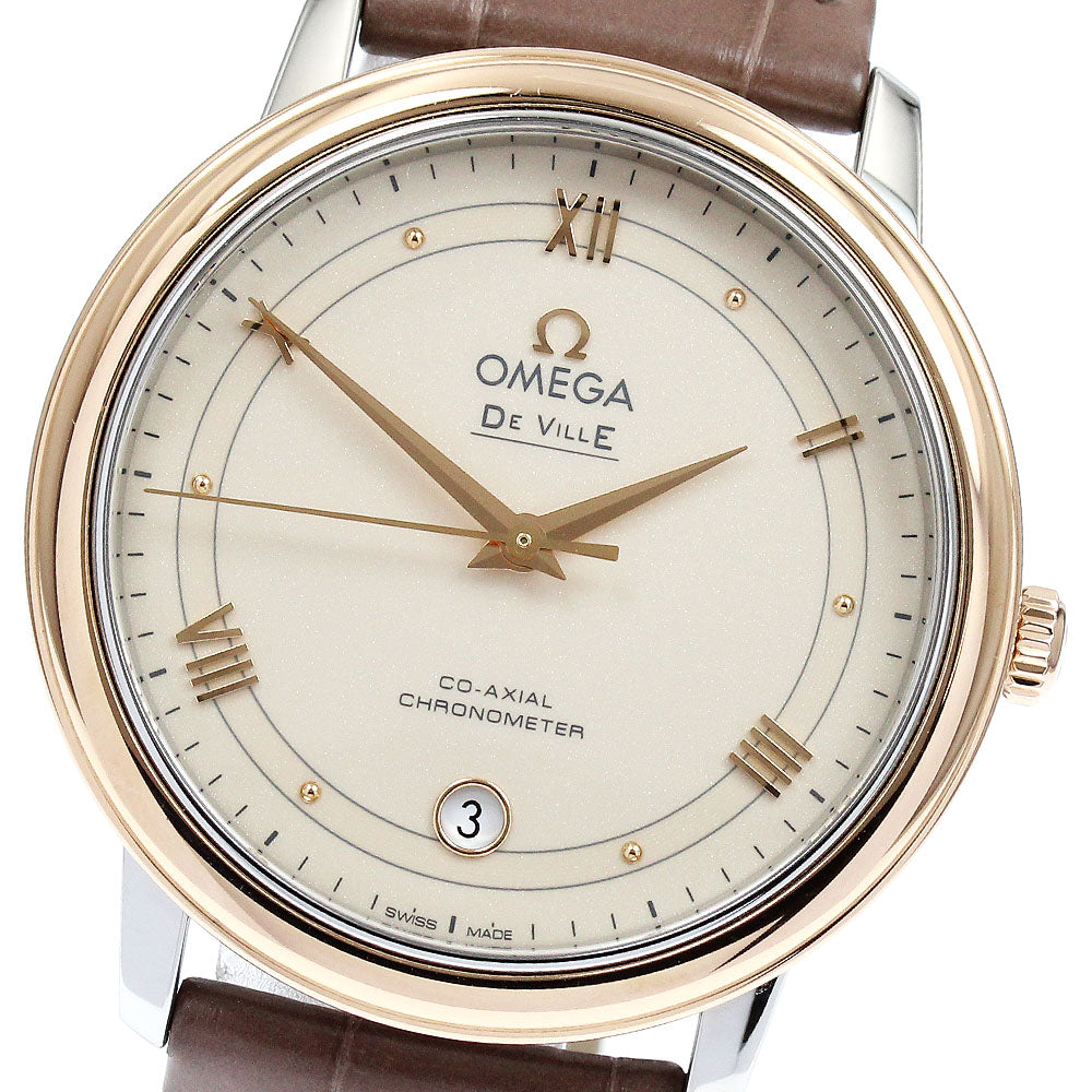 OMEGA De Ville Prestige 424.23.37.20.09.001 Co-Axial Date beige Dial Automatic Men's Watch_900288