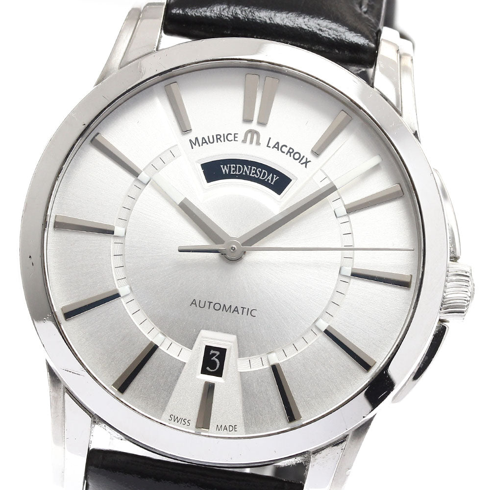 MAURICE LACROIX Pontos PT6158-SS001-13E Day date Silver Dial Automatic Men's Watch_900297