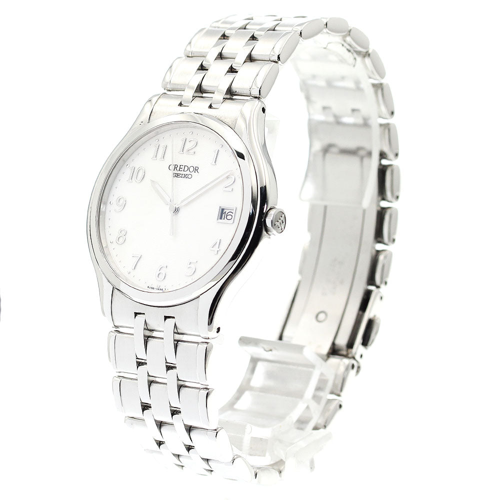 SEIKO CREDOR SIGNO 8J86-7A00 Date Silver Dial Quartz Men's Watch_900301
