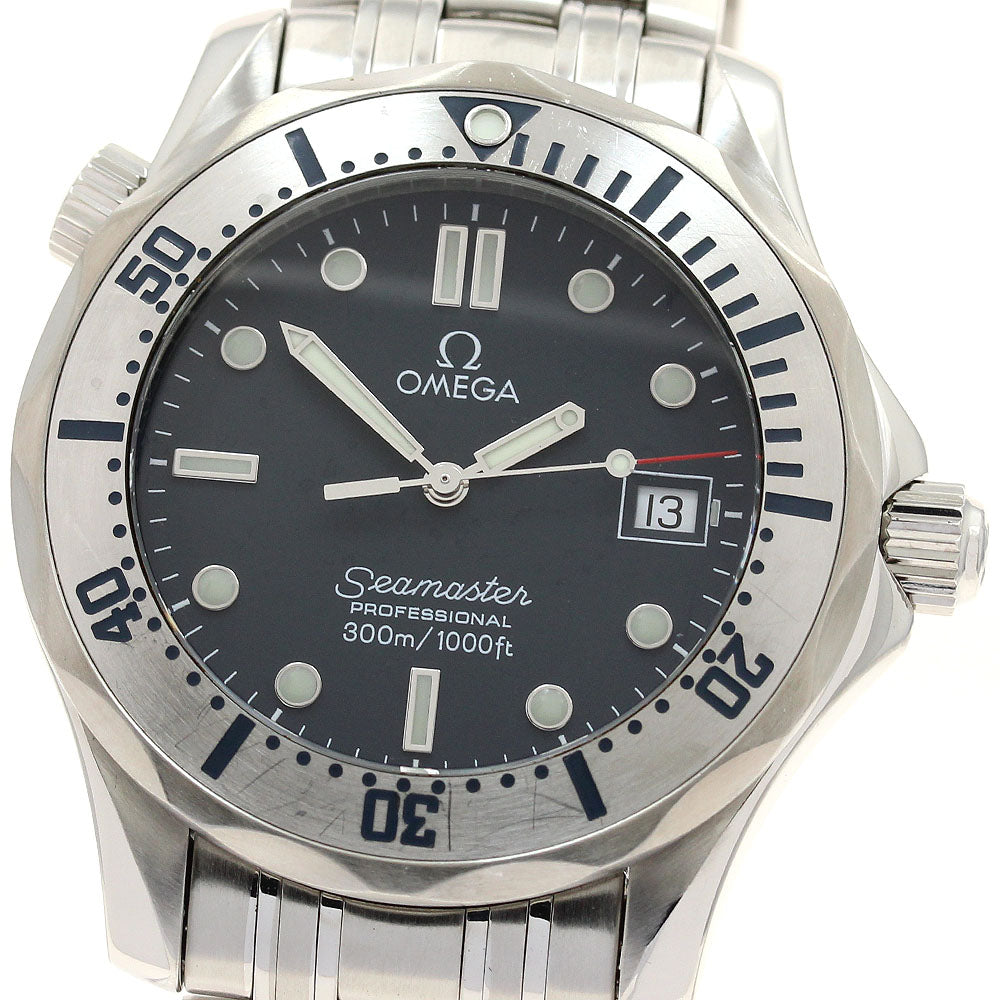 OMEGA Seamaster300 2260.80 Date Navy Dial Quartz Boy's Watch_900348