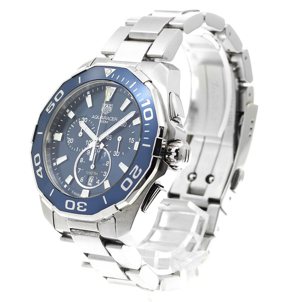 TAG HEUER Aqua racer CAY111B Chronograph Date blue Dial Quartz Men's_900349