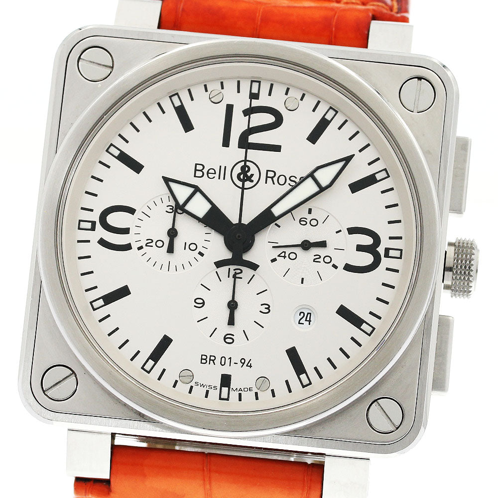 Bell＆Ross Aviation BR01-94 Chronograph Date Silver Dial Automatic Men's Watch_900401